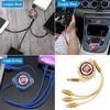 Fiat Car Logo Fast Charging Cable 3 In 1 UsB Cable Type C Micro USB For Stilo Ducato Panda 500 Pondo Abarth Punto Palio Viaggio