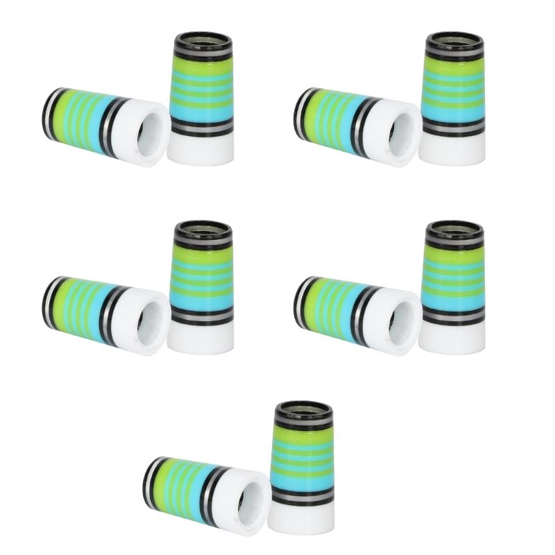 10Pcs Professional Golfing Iron Ferrules for 0.35Inch Tapered Parallel Shafts Colorful Striped Golfing Tapered Ferrules 69HD