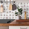 10 Stück Einfacher Stil Skizze Kaffee Wandaufkleber Imitation Ziegel Schlafzimmer Dekoration Wasserdicht Selbstklebende Fliesen Tapete Küchenschrank Dekor