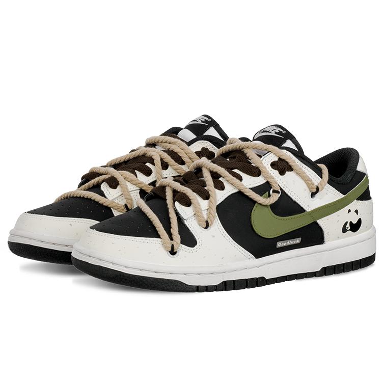 Nike Dunk Slip Resistant, Abrasion Resistant, Lightweight Low top Skateboard Shoes Men's Black White DD1391-100(Team62-)