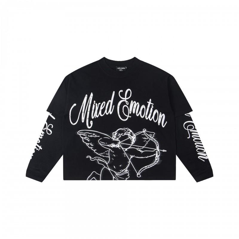 Mens Oversized Hooded Zip-Up Sweatshirt With Rhinestone Letter Print Cotton Streetwear