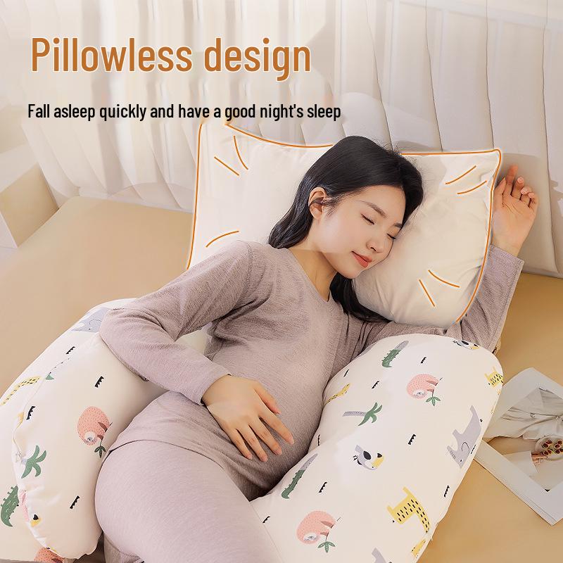 U-Shaped Multifunctional Pregnancy Pillow for Back and Belly Support