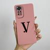 For Xiaomi Redmi Note 11 11S 4G 5G Case Cute Initial Letters Soft Liquid Silicone Shell For Redmi Note11 11 S 11 Pro Funda Capa