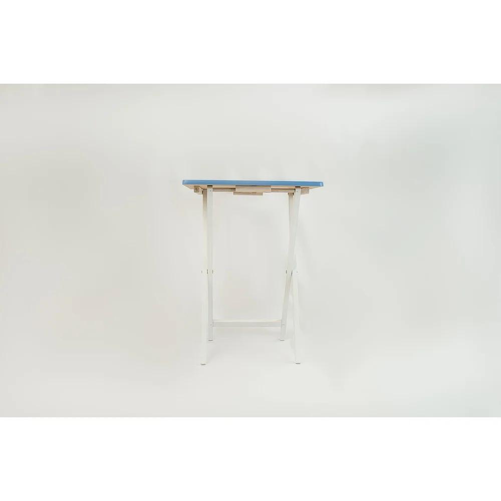 Folding TV Tray Table Indoor Lightweight Space Saving Rubberwood Portable Dining Snack Tablefor Living Room Bedroom