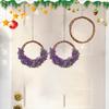 Wreath Frame 6 Piece Hanger Outdoor Decor 7.9 Inch DIY Rattan Wreath Garland For Bedroom Living Room Fence Wall Wedding Party