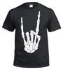ROCK HAND FRONT PRINTED COTTON T SHIRT Plus Size Plus Hand Top