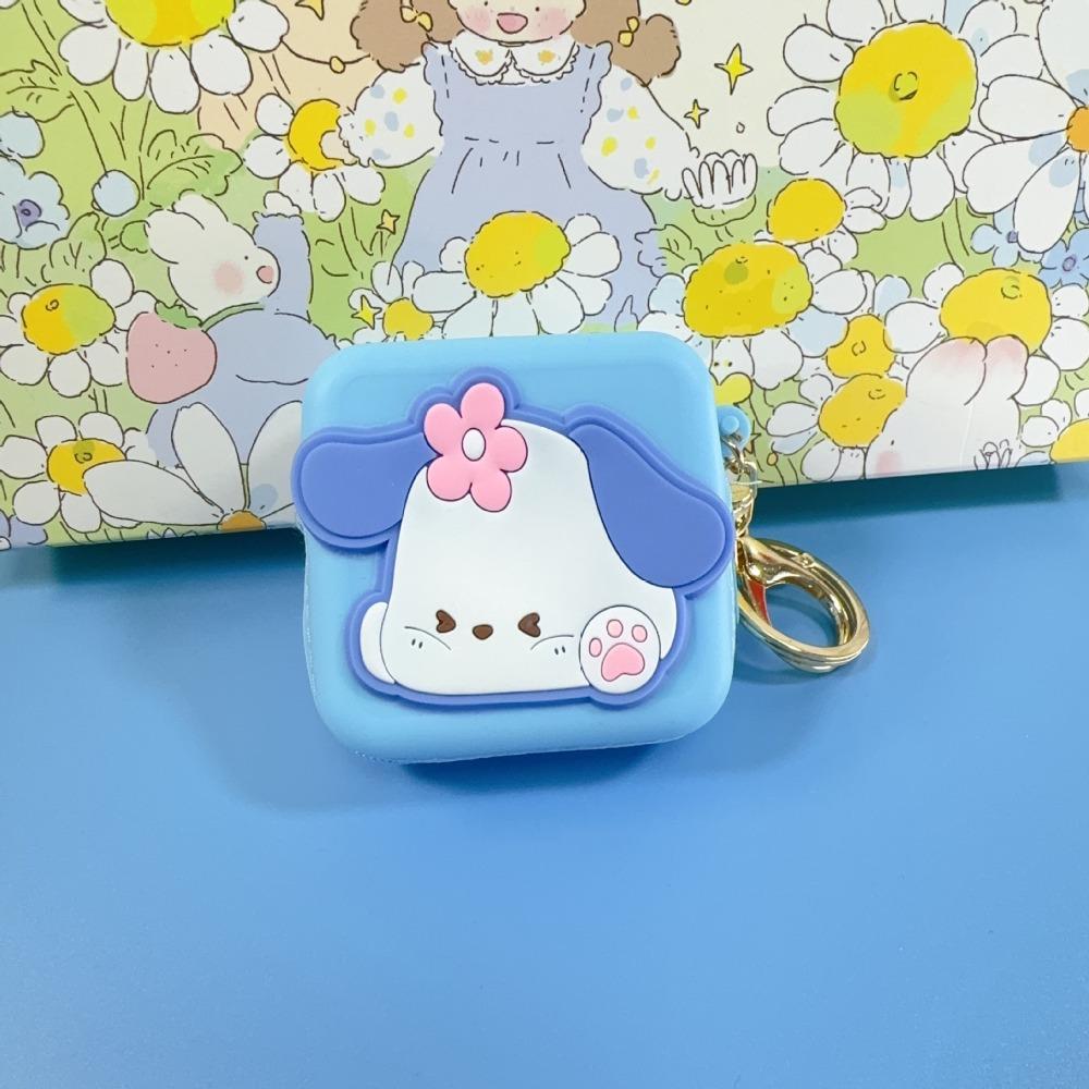 Cute Silicone Coin Purses Zipper Small Pendant Keychains Pouch Portable Cartoon Item Bag Female