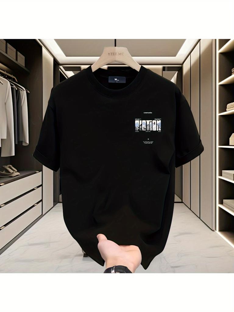 Summer New American High Street Round Neck Short Sleeve Oversized Tshirt