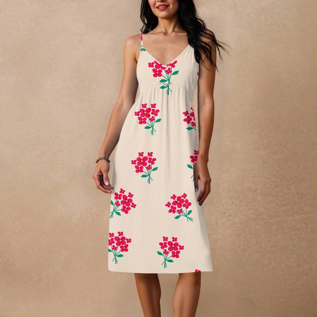 Dámské špagetové šaty bez zad s mašlí, volné, ležérní, plážové, prázdninové, letní šaty