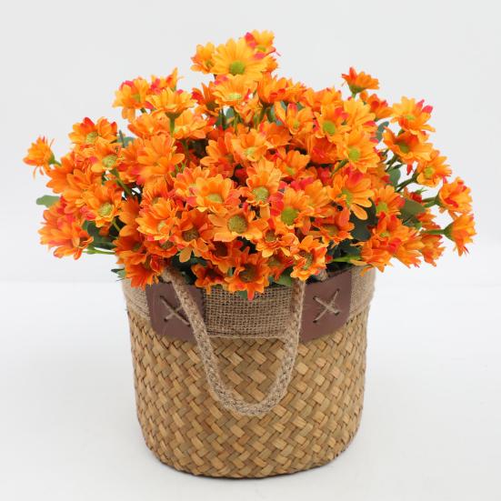 1/5/10Pcs Fall Artificial Flower UV Resistant Fake Plastic Flower Home Wedding Party Table Centerpiece Indoor Outdoor Faux Bloom Decoration