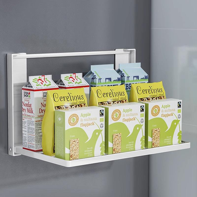 Magnetisches Metall Waschmaschinen Seitenregal Platzsparendes Klappbares Wäschegestell Ohne Bohren Temporäres Regal Einfaches Badezimmerregal