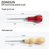 ZONESUN Leather Hole Punches Patchwork DIY Manual Leather Craft Tools Sewing Awl Stitcher Canvas Tent Sewing Needle Kit Hole