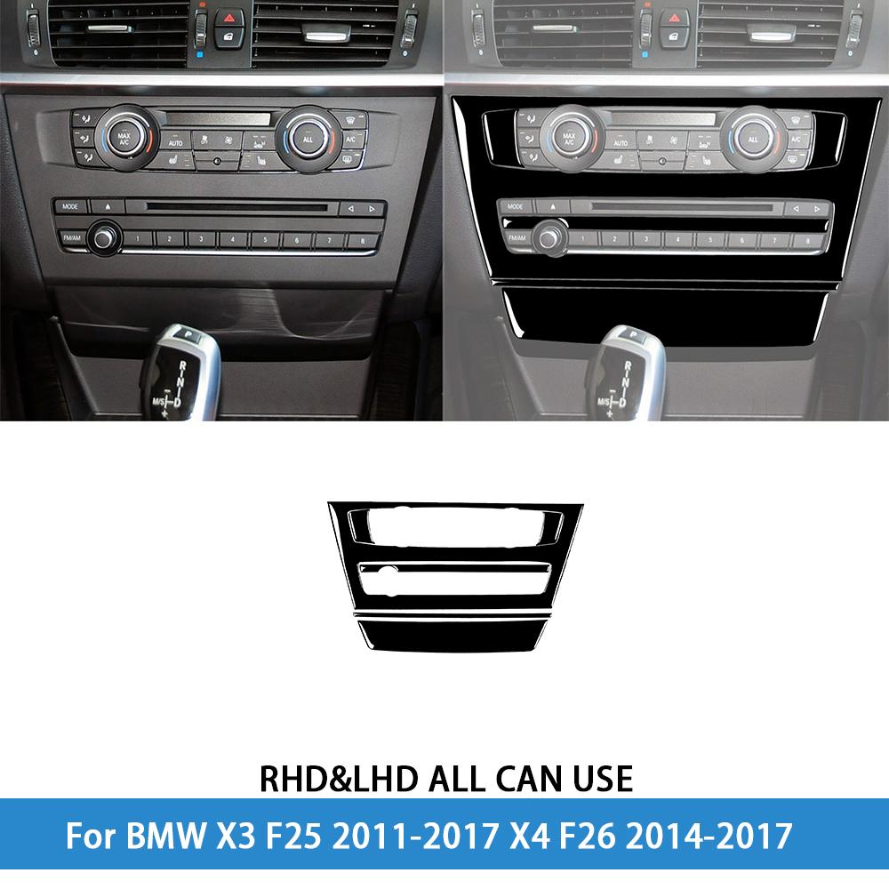 For BMW X3 F25 2011-2017 X4 F26 2014-2017Car Accessories Piano Black Interior Air Vent Taillight Console Trim Modified Sticker