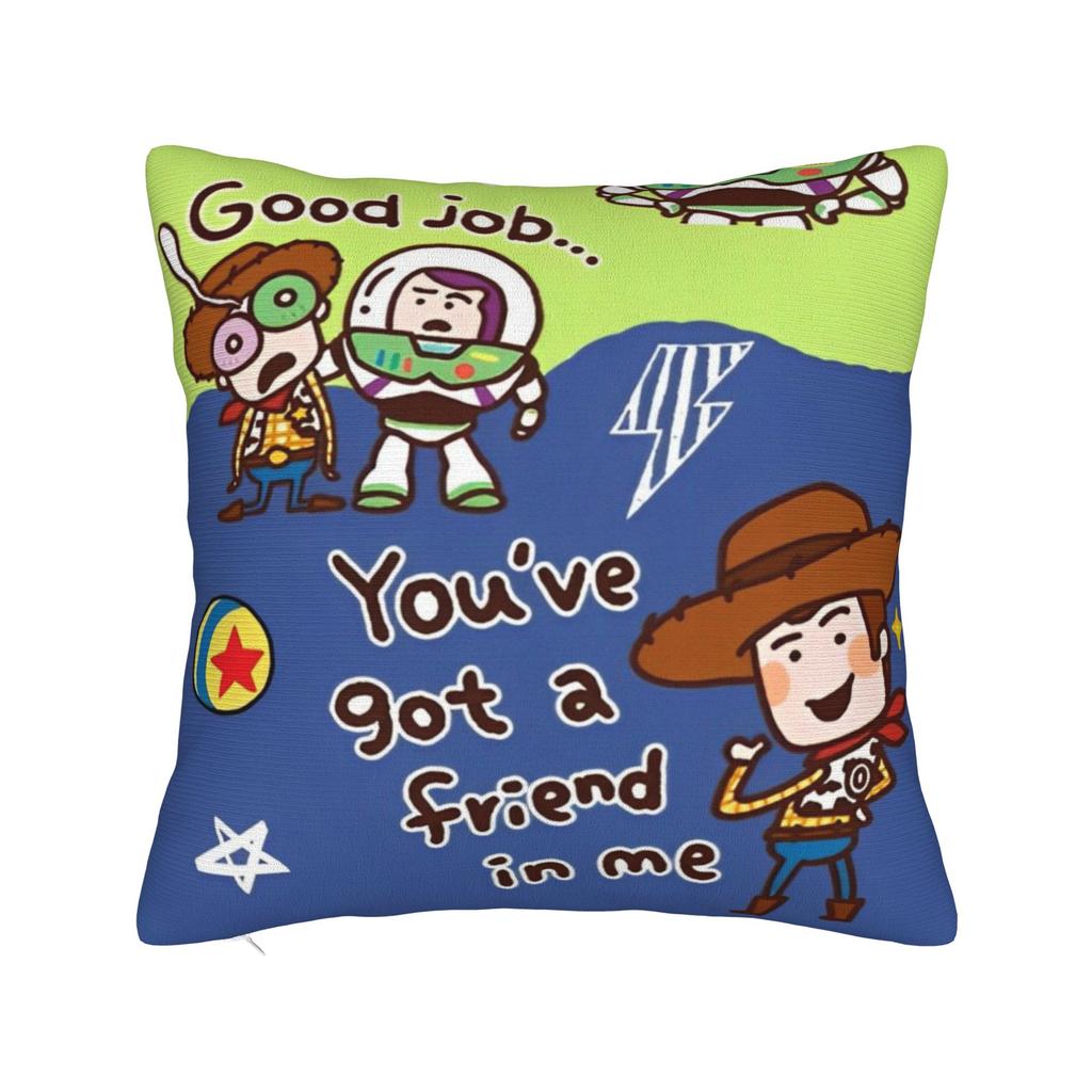 Digital painting of Woody from Toy Story 4 Square Pillow Case Cushion Cover Zippered Decor Pillowcase for Living Room 45x45cm