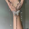 Chic Necklace for Women Body Chain Waist Chains Belt with Butterfly Pendant