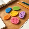 6Pcs Sensory Stone Eraser Set Textured Worry Stone Fidget Eraser Classroom Focus Aid Anxiety Stress Relieving Mini Eraser Toy