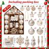 1box 3-6cm Christmas Balls Ornament Set Xmas Tree Hanging Pendant Ornaments for Home Theme Party New Year Gift Noel Navidad
