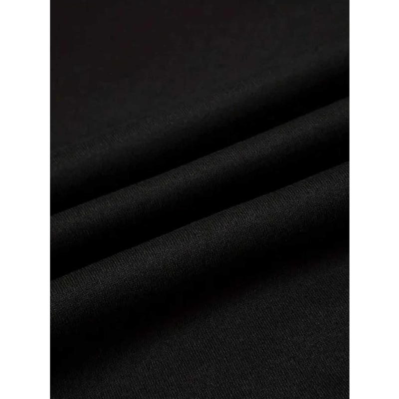 European Size Women's Soft Breathable Short Sleeve T-Shirt - Black Washed Leopard Print Crew Neck Top, Casual Loose Fit Blouse for Casual Attire