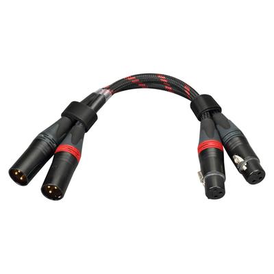 TOPPING XLR To XLR 6N OCC Shielded Audio Grade XLR Short Outer Black Pair TCX1-25 Cable, Approx. 25cm, High-Purity Conductor, 2-Core Structure, Cable,