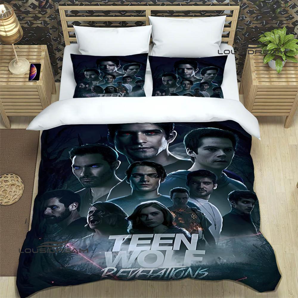 

Teen Wolf Printed Bedding Sets exquisite bed supplies set duvet cover bed comforter set bedding set luxury birthday gift 135X200cm
