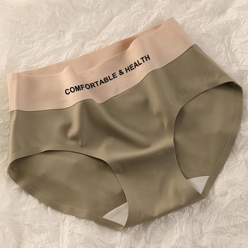 Ladies Spring and Summer Thin Sexy Sports Pure Cotton Antibacterial Ice Silk No Trace Briefs