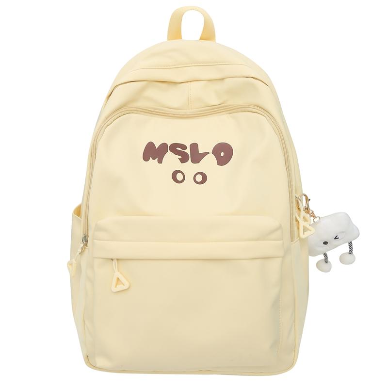 Letter Print Women's School Bag Large Capacity Backpack Student Travel Backpack