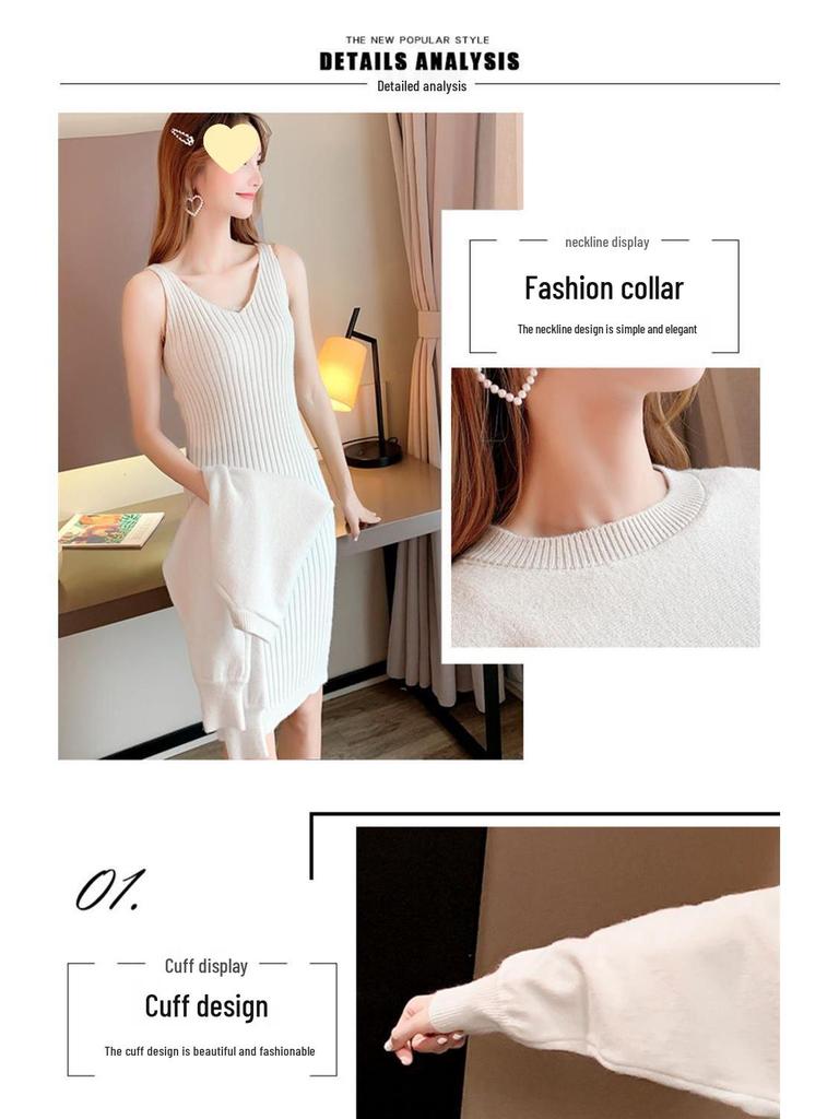 Autumn 2025 Age-Defying Professional Two-Piece Set: Stylish Skirt & Sweater Combo for a Chic, Mature Look.