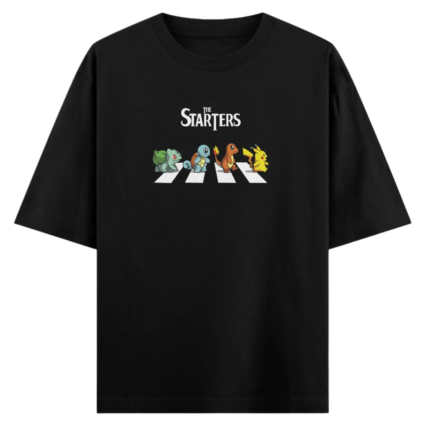 

Anime Pokémon The Starters Graphic TShirt 100Cotton Oversized unisex Shirt Y2k Unisex Short Sleeve ONeck Women New High Quality 4XL