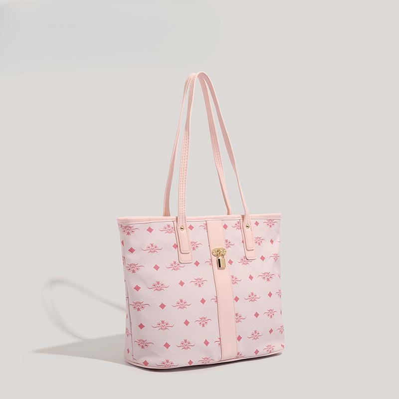 Sweet Girl Pink Large Capacity Tote Bag Niche Fashion Versatile Commuter Shoulder Bag