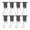 8 Pack RV Awning Hook S Shaped RV Party Awning Light Holder Support for Party Camping Tent