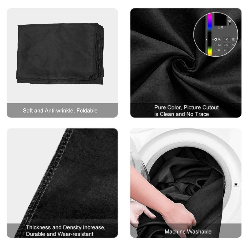 High Density Polyester Photography Backdrop Soft Light Backdrop  Photostudio Editing чёрный