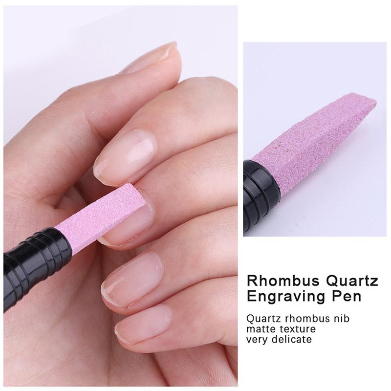 1 Stück Tragbarer Quarz Schleifstift Nagel Nagelhautschere Entferner für abgestorbene Haut Nagellack Maniküre Stick Nagelfeilen Zubehör Werkzeug