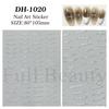 Nail Art Stickers Black Gold And Silver Line Letters Natural Plant Simple Style Adhesive Nail Stickers