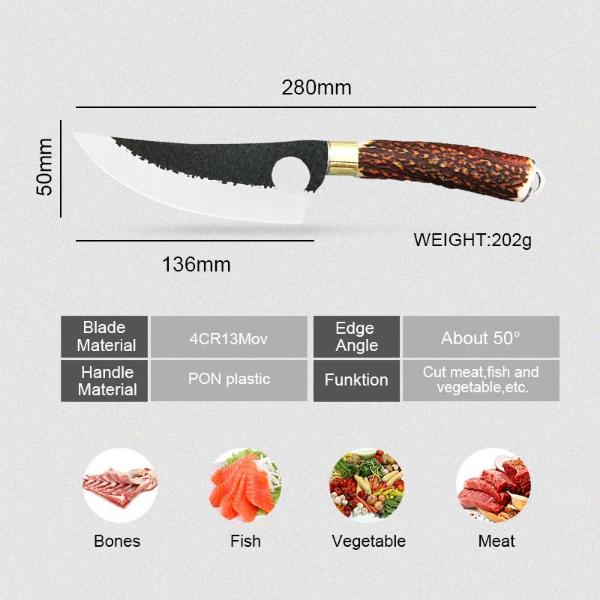 Kitchen Deboning Knife Stainless Steel Fish Fillet Knife Meat Cleaver Special Cooking Tools