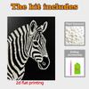 Pearl Art Painting Kit for Adults and Beginners, Elegant Zebra Animal Sparkling Painting Craft Home Wall Decor Handmade DIY Unique Gift