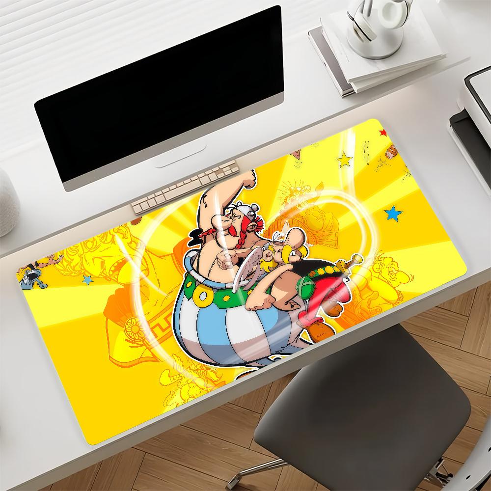 A-Asterix E-Et Obelix Manga Mouse Pad Anti Slip Rubber Edge Locked Thickened Laptop Gaming Desk Mat