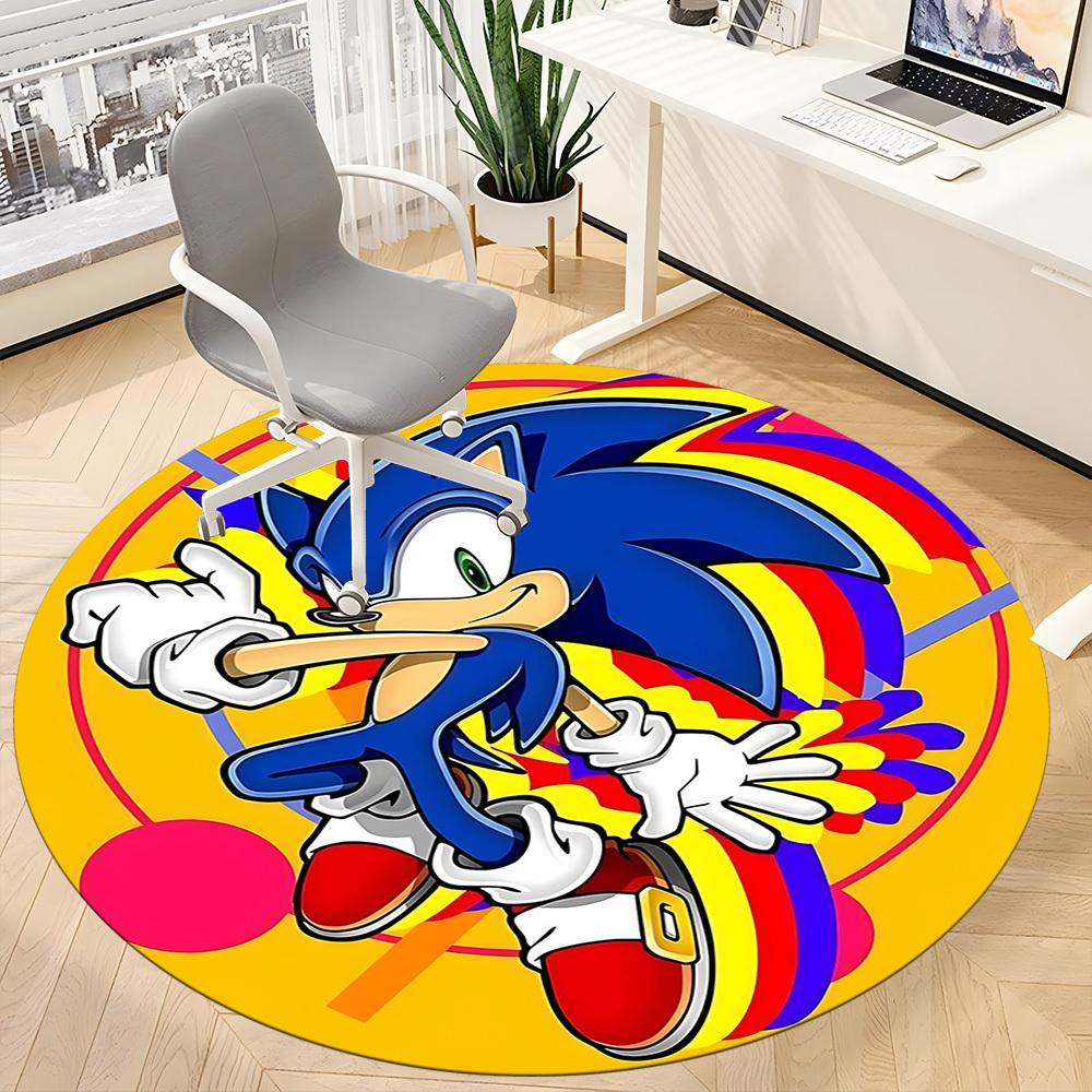 1PC Sonic Colors Office Round Area Rug, Indoor Mat Suitable For Office, Under Office Chairs Bedroom Living Room Home Decor DT1212064