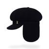 VARZAR VA Stud Fly Newsboy Cap Black
