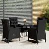Day and Night - Day and Night Garden Bistro Set 5 Pieces Black Synthetic Rattan