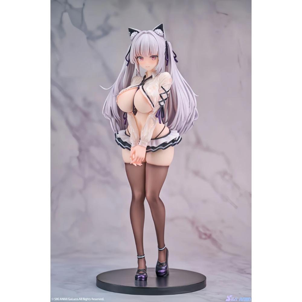 26CM Maxcute Hentai Alvina-chan Mundurek Króliczek Figurka PVC Figurka Akcji Anime Model Statua z Gry Zabawki Kolekcjonerskie dla Dorosłych Prezent