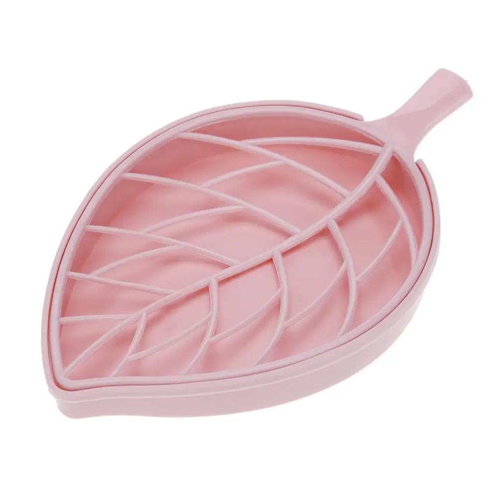 Leaf Shape Soap Holder Non Slip Soaps Box Toilet Shower Tray Draining Rack Bathroom Gadgets Soap Dish Soaps Holder Container