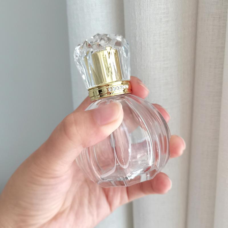 50Ml Clear Glass Perfume Bottle Travel Portable Refillable Spray Bottle Cosmetic Sample Dispensing Container Empty Bottle