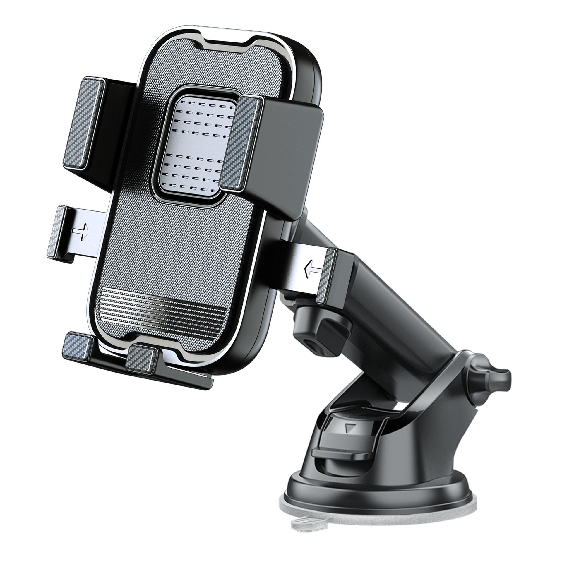 Multifunctional car mobile phone holder Car dashboard Windshield Suction cup retractable navigation mobile phone holder чёрный