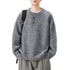 Knitted Sweater Men's Loop Yarn High-end Retro Long-sleeved Tops and Clothes