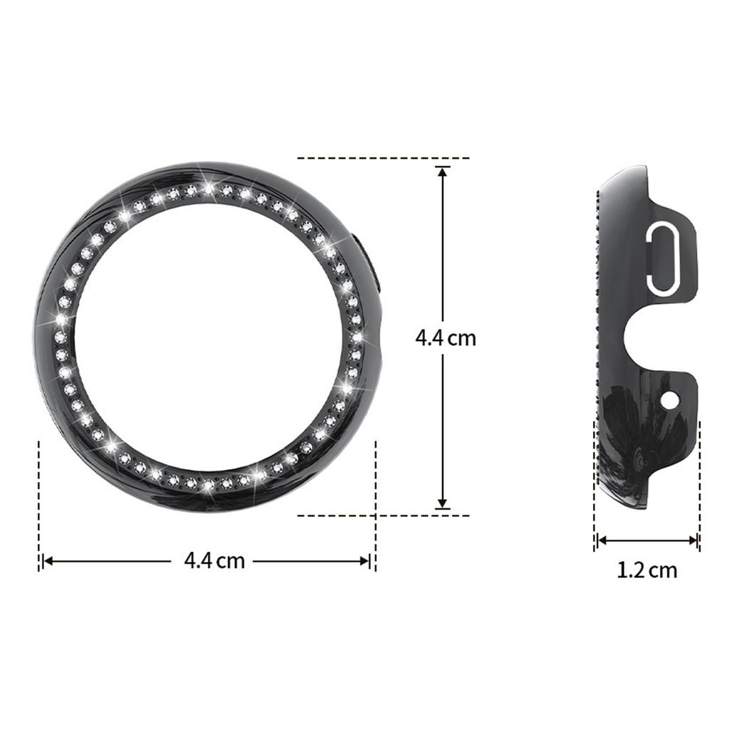 For Google Pixel Watch 4 41mm Case Single Row Rhinestone Decorative Hollow Design PC Watch Cover