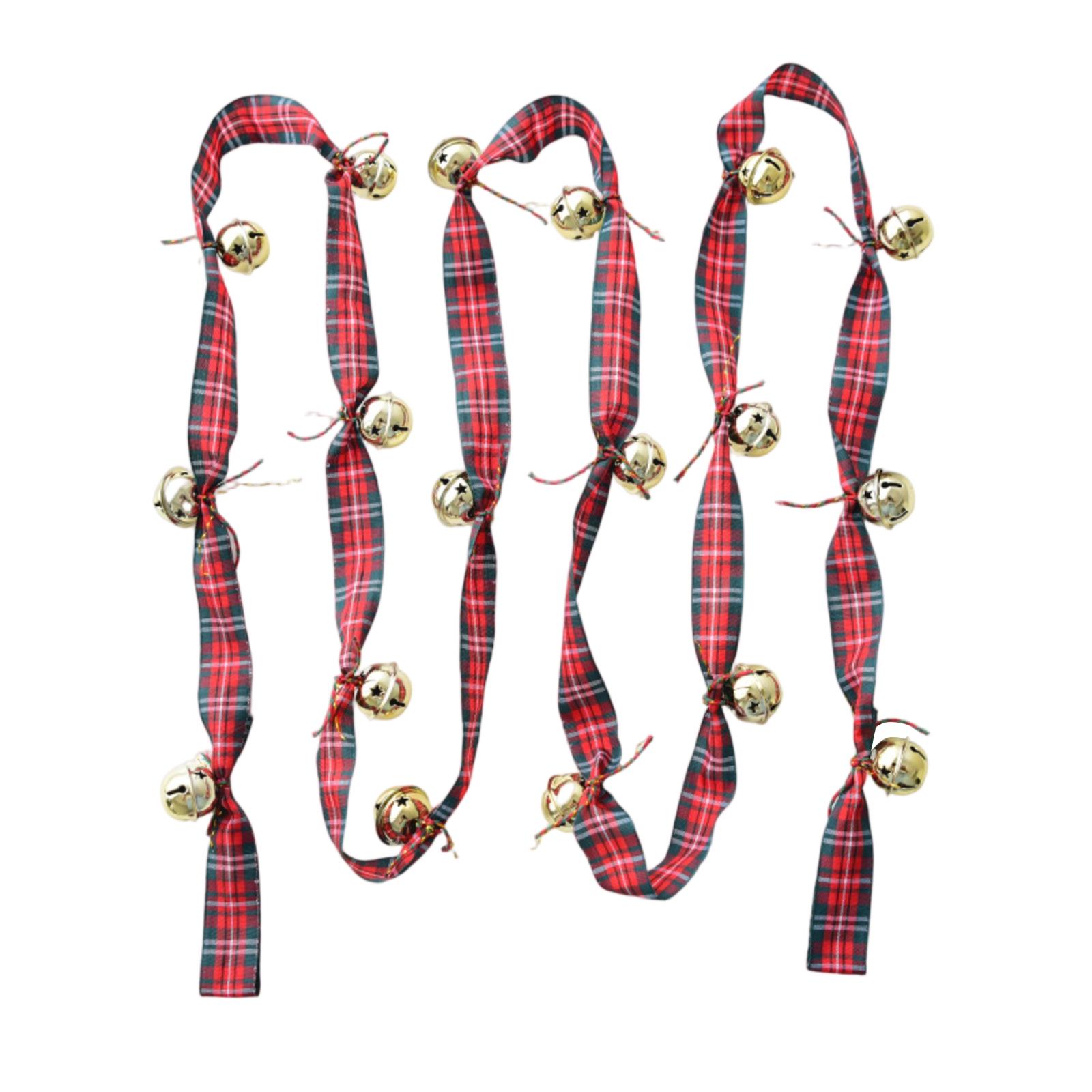 

Christmas Decorations: Christmas Velvet Ribbon Bell Strings Can Ring Christmas Tree Decorations One Size