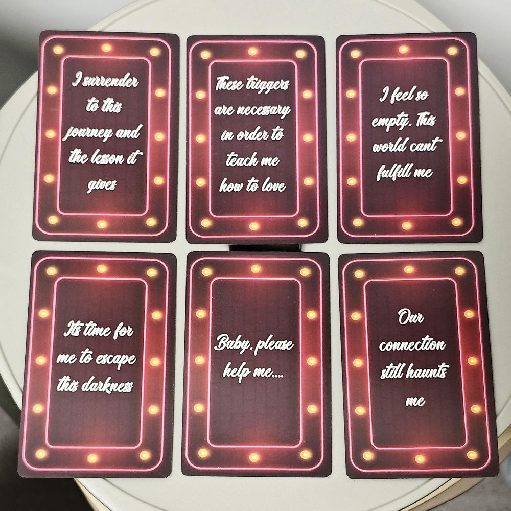 90 Pcs Oracle Cards 10*6cm Unsaid Feelings of Love, Channeled Messages From Soulmate, Twin Flame & Karmic Partnership