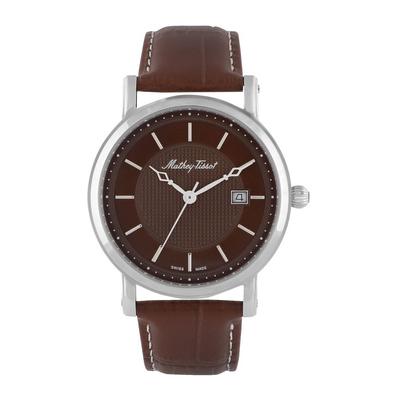 City Leather Strap Brown Dial Quartz HB611251AM Men's Watch