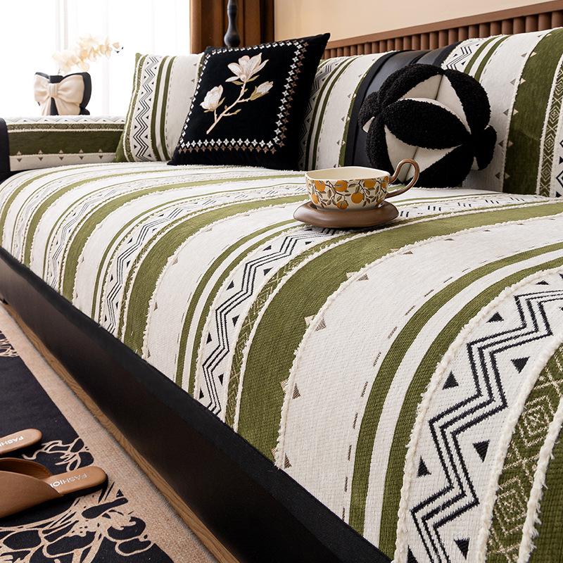 

Light luxury chenille sofa cushion universal in all seasons 2025 new seat cushion fixed non-slip sofa cover cover cloth 70*70cm