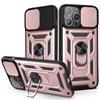 Cases For iPhone 16 15 14 13 12 11 Pro Max Plus Mini XR 8 7 Plus SE Shockproof Armor Slide Camera Lens Protection Cover